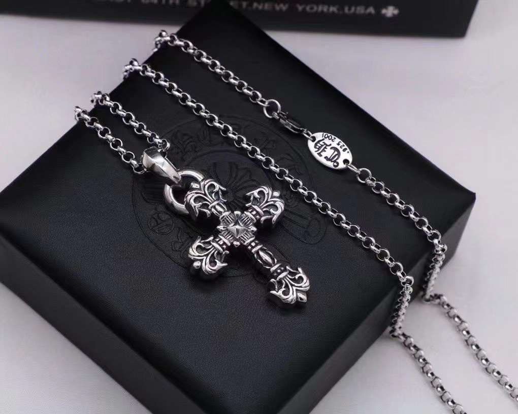 C*hrome* Hearts Flame Cross pendant