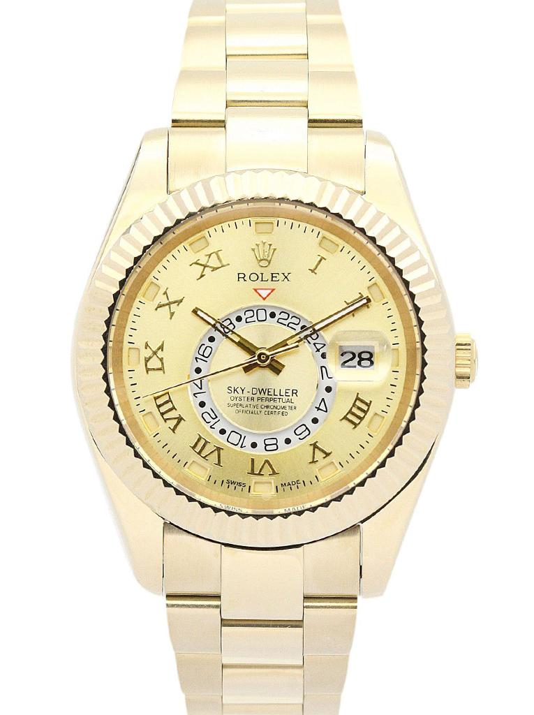Replica Rolex Sky-Dweller 42mm Champagne Dial 326938