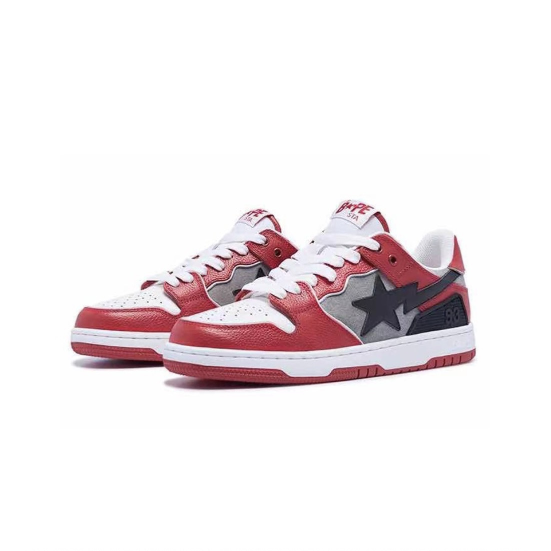 A BATHING APE BAPE SK8 STA RED GREY 1I80-191-010