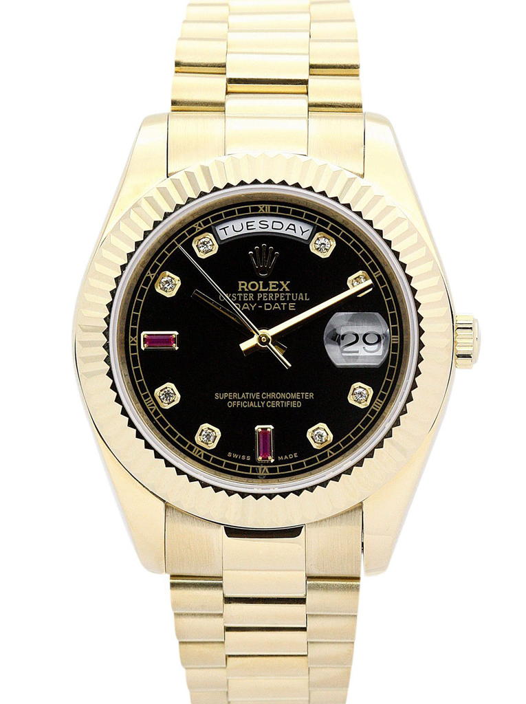 Replica Rolex Day-Date 36mm Black Dial 118238