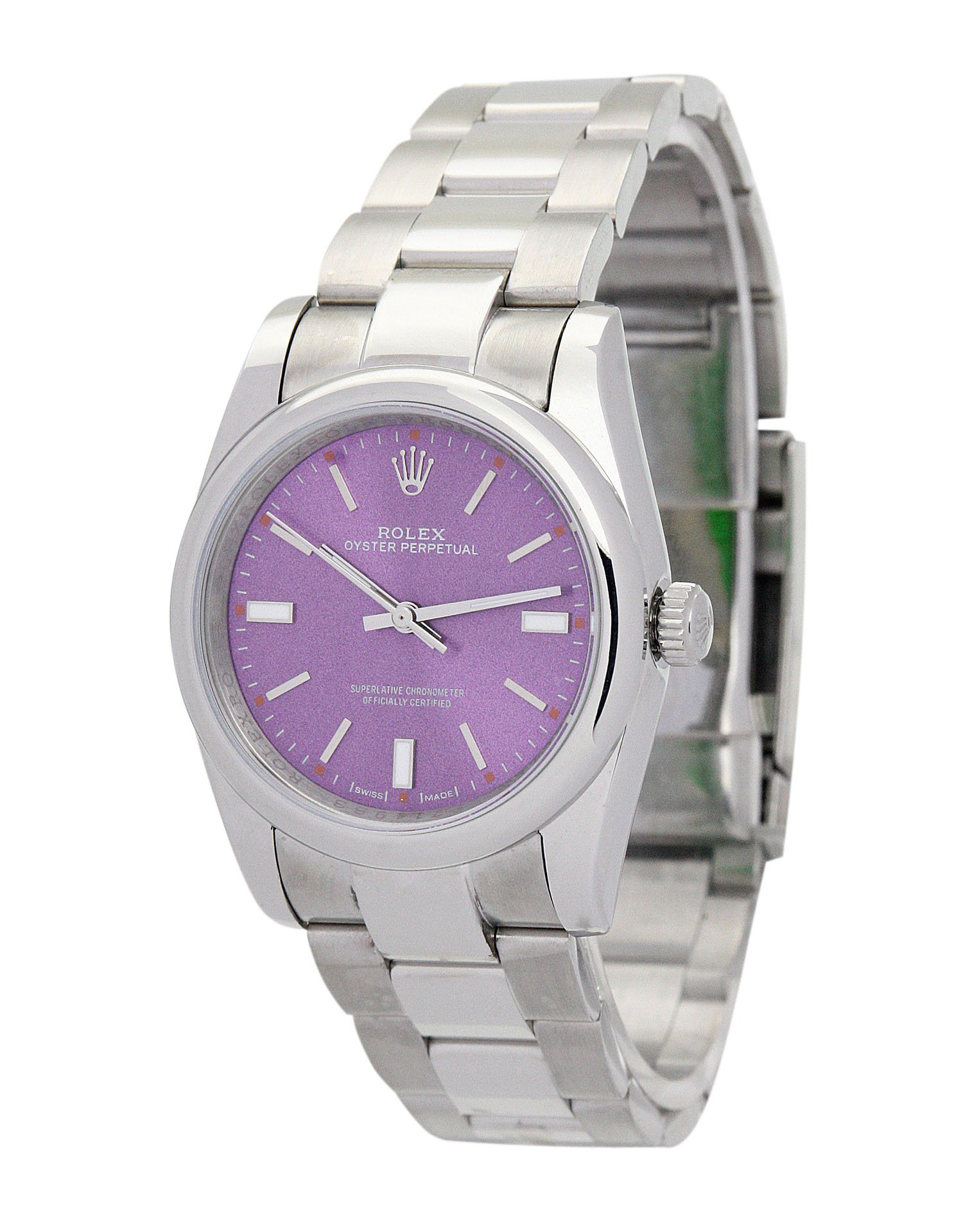 Replica Rolex Oyster Perpetual Lady 31mm Purple Dial 177200