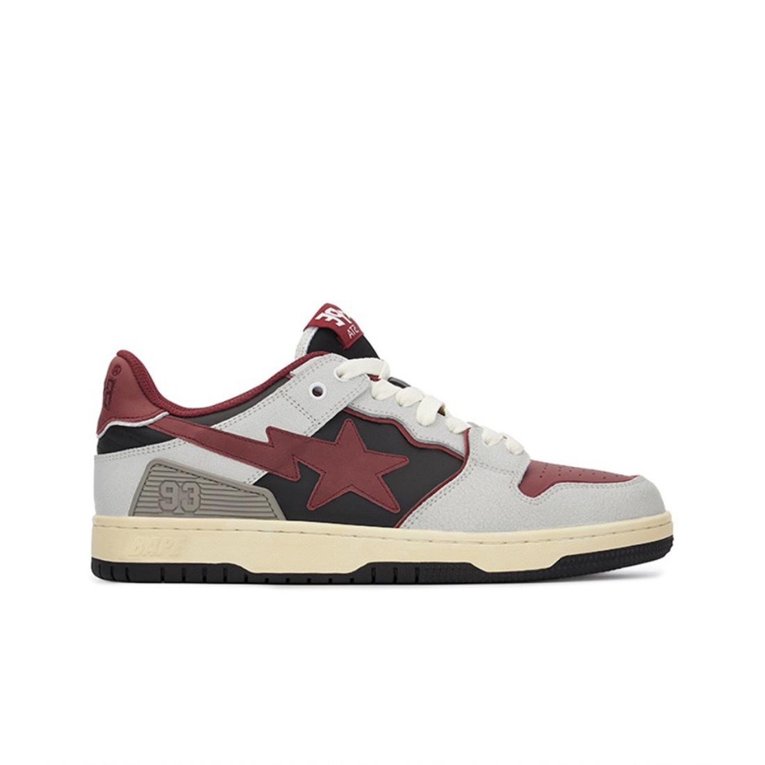 A BATHING APE BAPE SK8 STA VINTAGE WHITE RED 001FWI201021