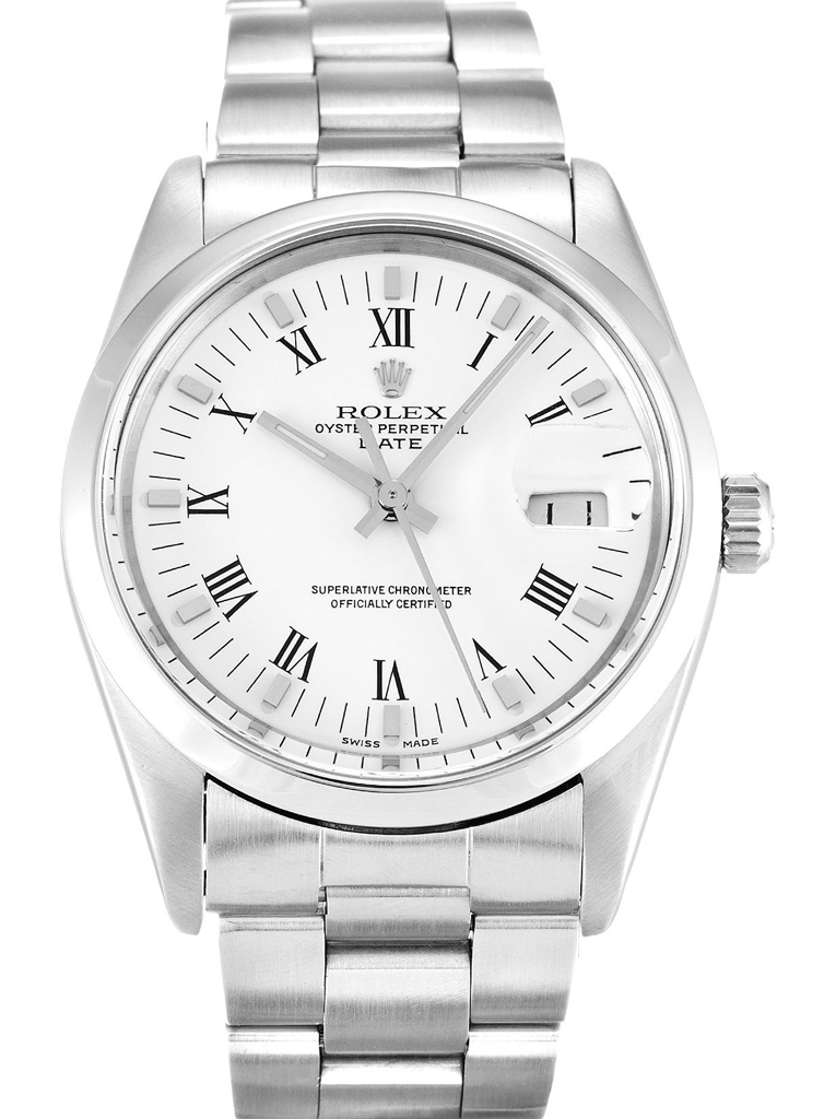 Replica Rolex Oyster Perpetual Date 34mm White Dial 115200