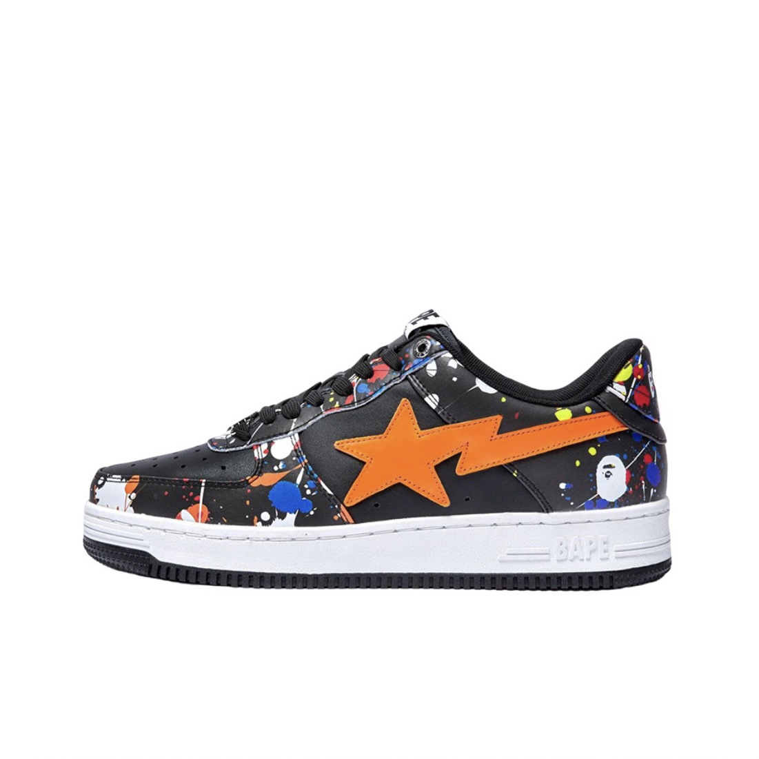 A BATHING APE BAPE WOMENS WMNS STA BLACK ORANGE 1I20-291-009
