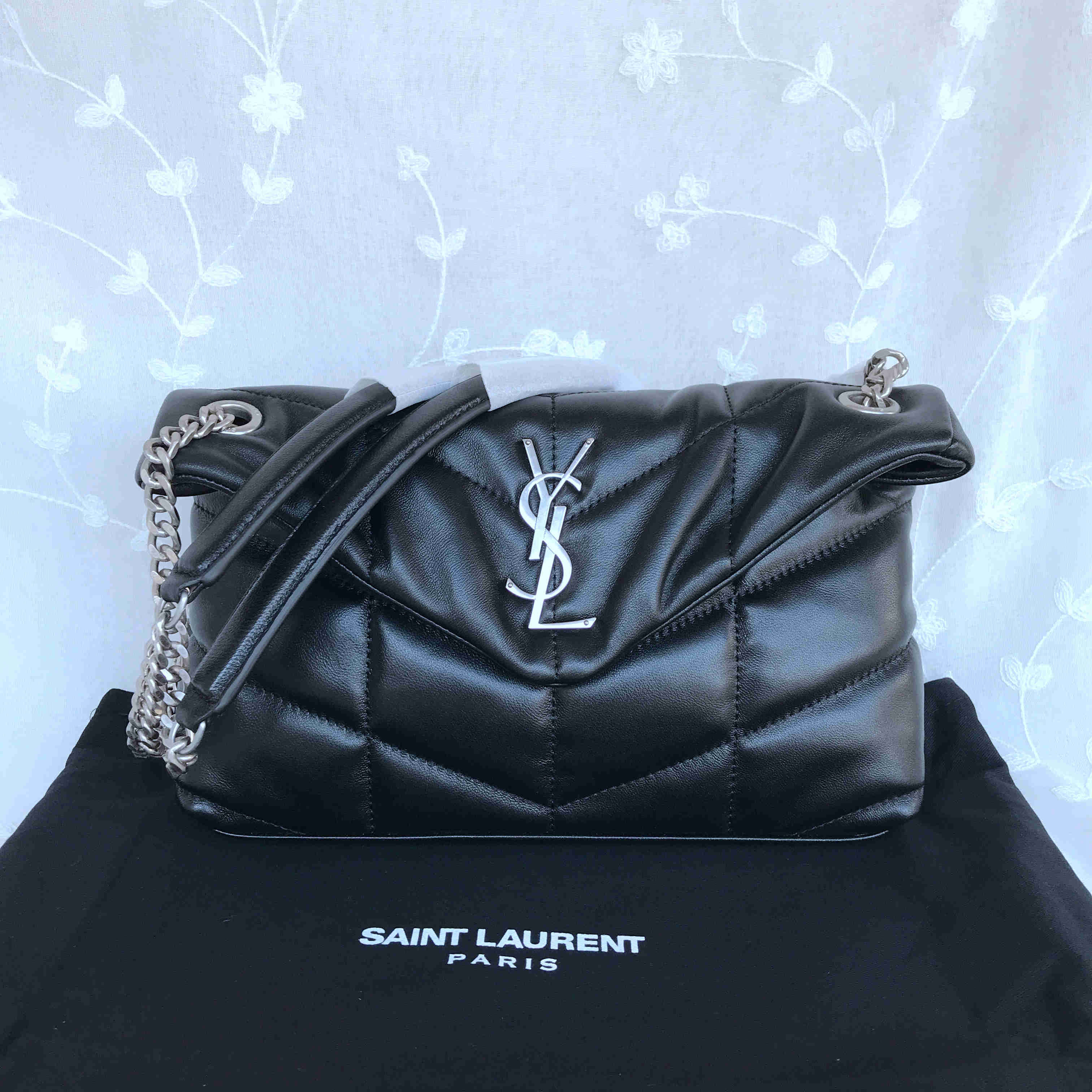 PUFFER SMALL BAG IN QUILTED LAMBSKIN