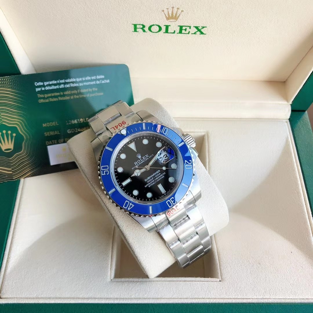 Submariner Black Dial Blue Bezel Men's Watch