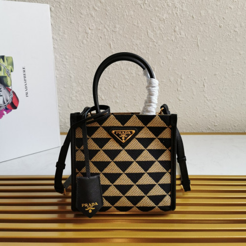 PRADA MICRO Symbole Jacquard Fabric Handbag