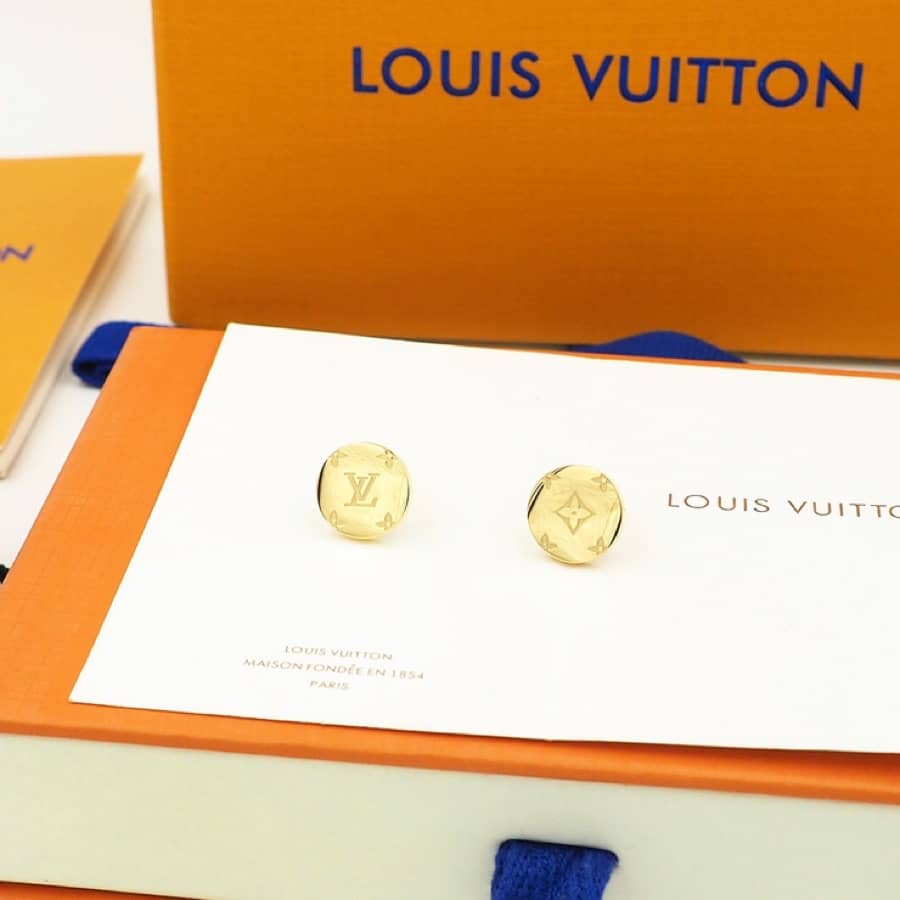 Knockoff Louis Vuitton Logo Earrings