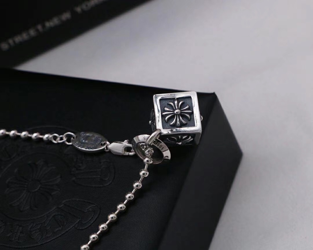 C*hrome *Hearts Cross square pendant