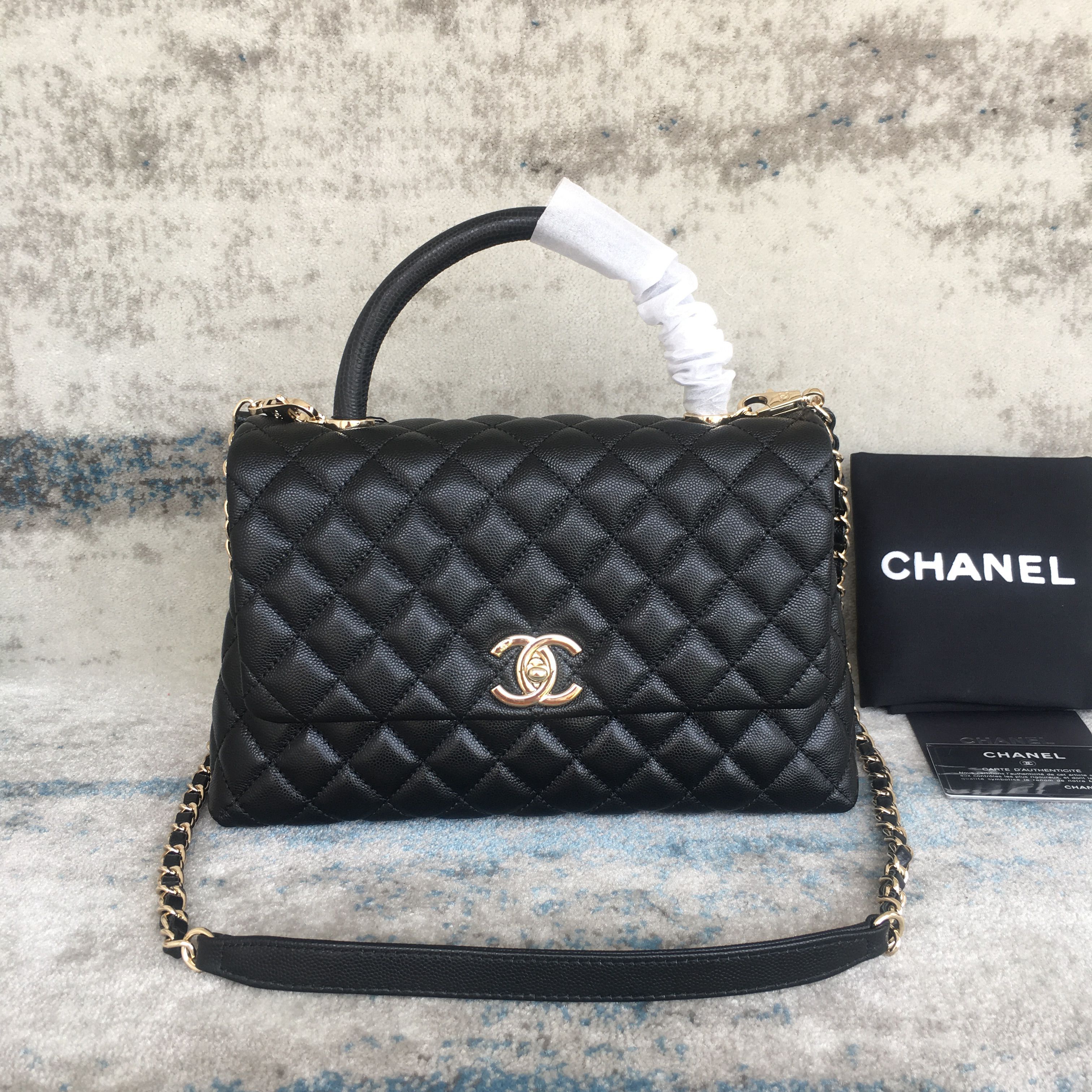 CHANEL LARGE FLAP BAG WITH TOP HANDLE 28cm