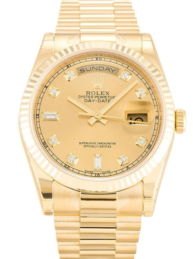 Replica Rolex Day-Date 36mm Gold Dial 118238
