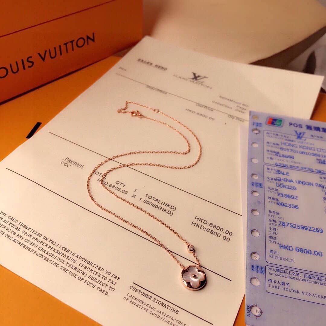 Fake Louis Vuitton Logo Necklace