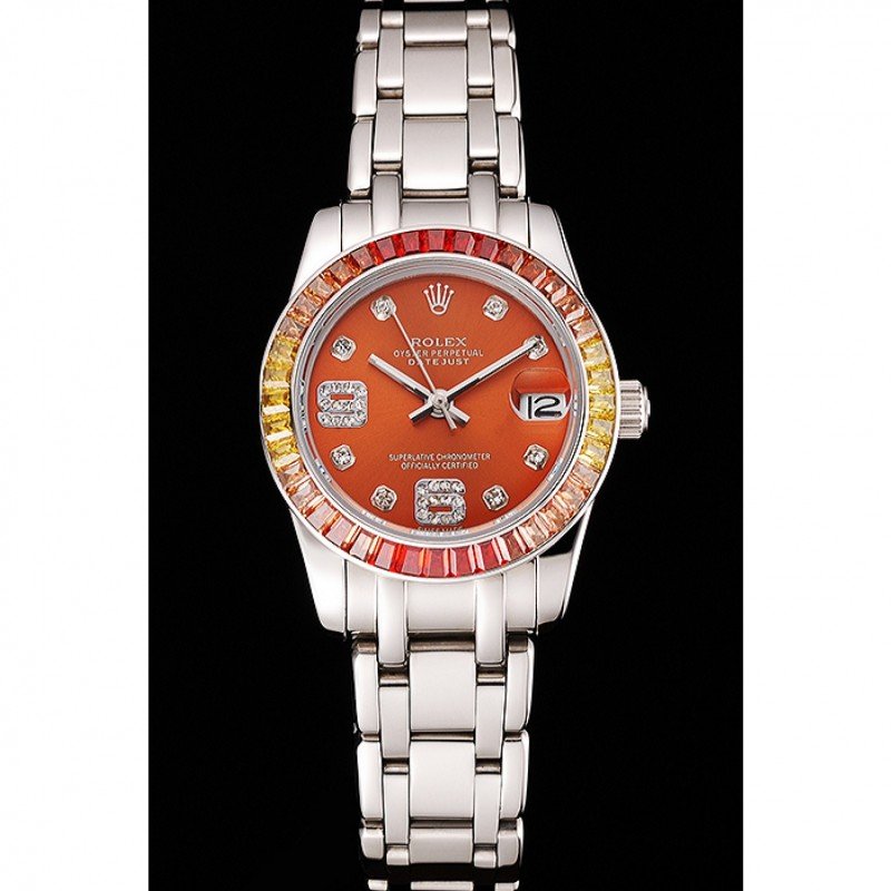 Replica Rolex Datejust 33mm Orange Dial REP016821