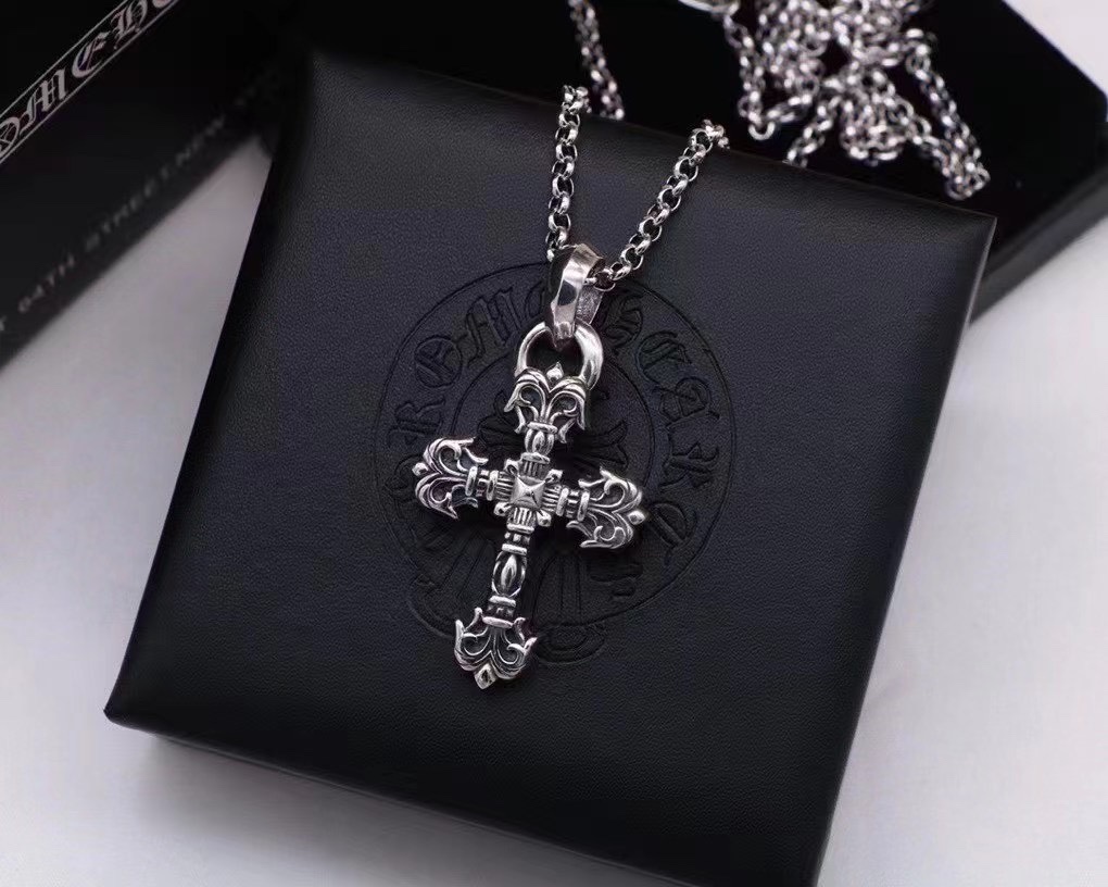 C*hrome* Hearts Flame Cross pendant