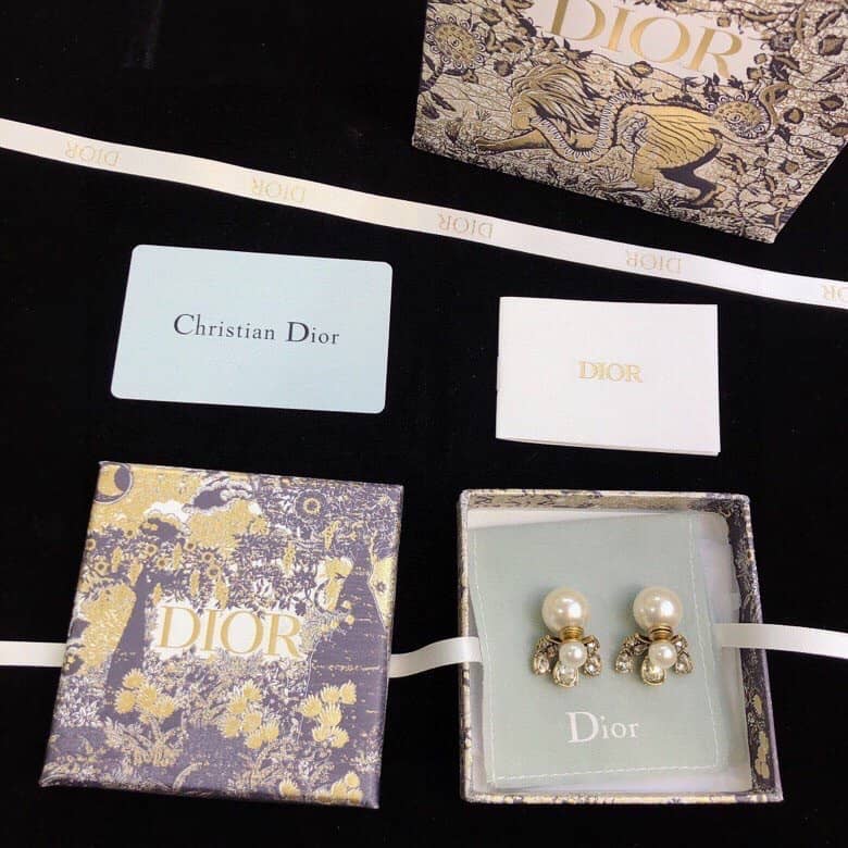 Fake Dior Logo Earrings