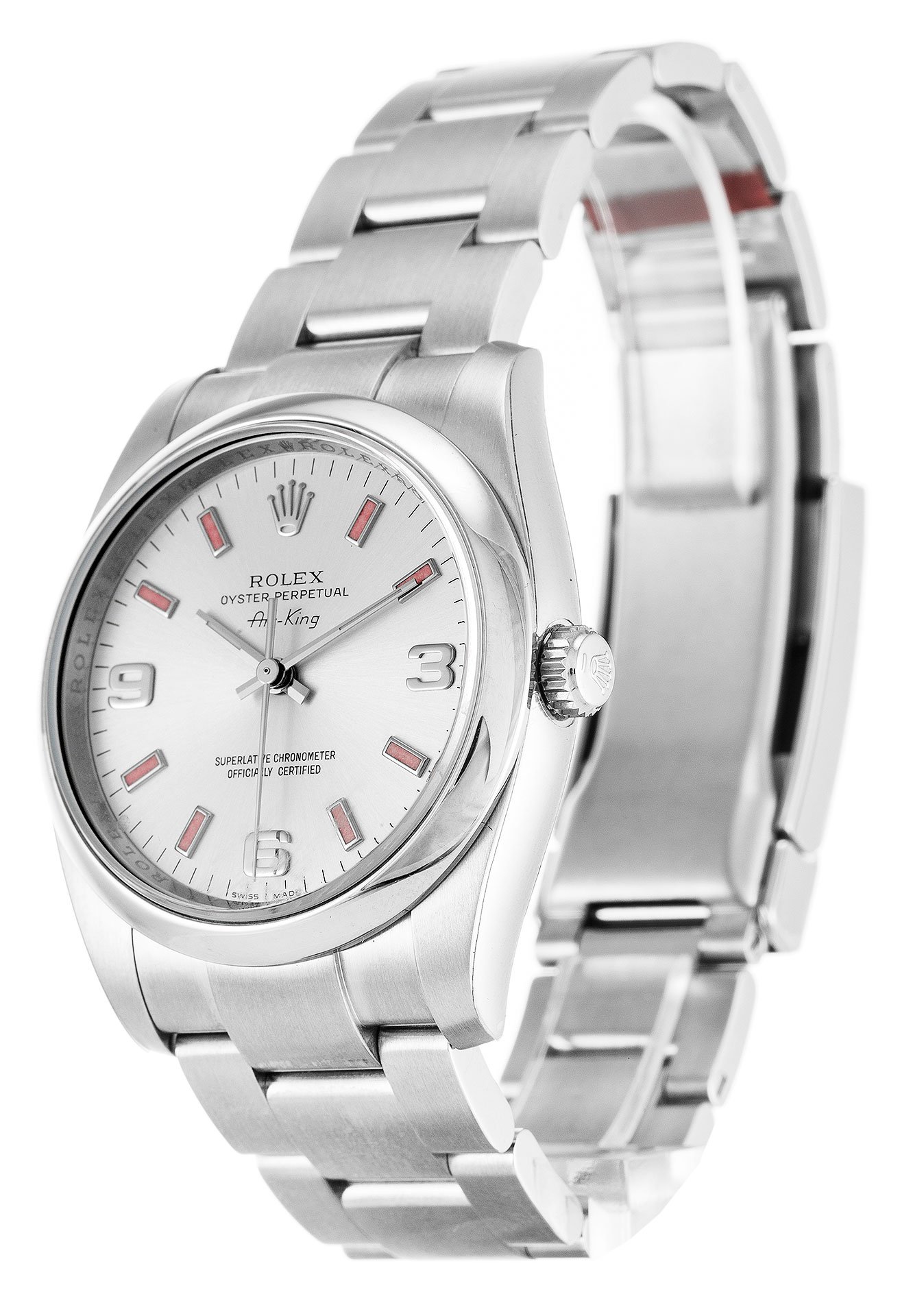 Replica Rolex Air-King 34mm White Dial 114200-2