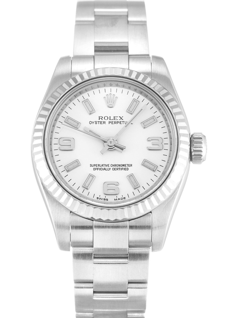 Replica Rolex Oyster Perpetual Lady 26mm White Dial 176234