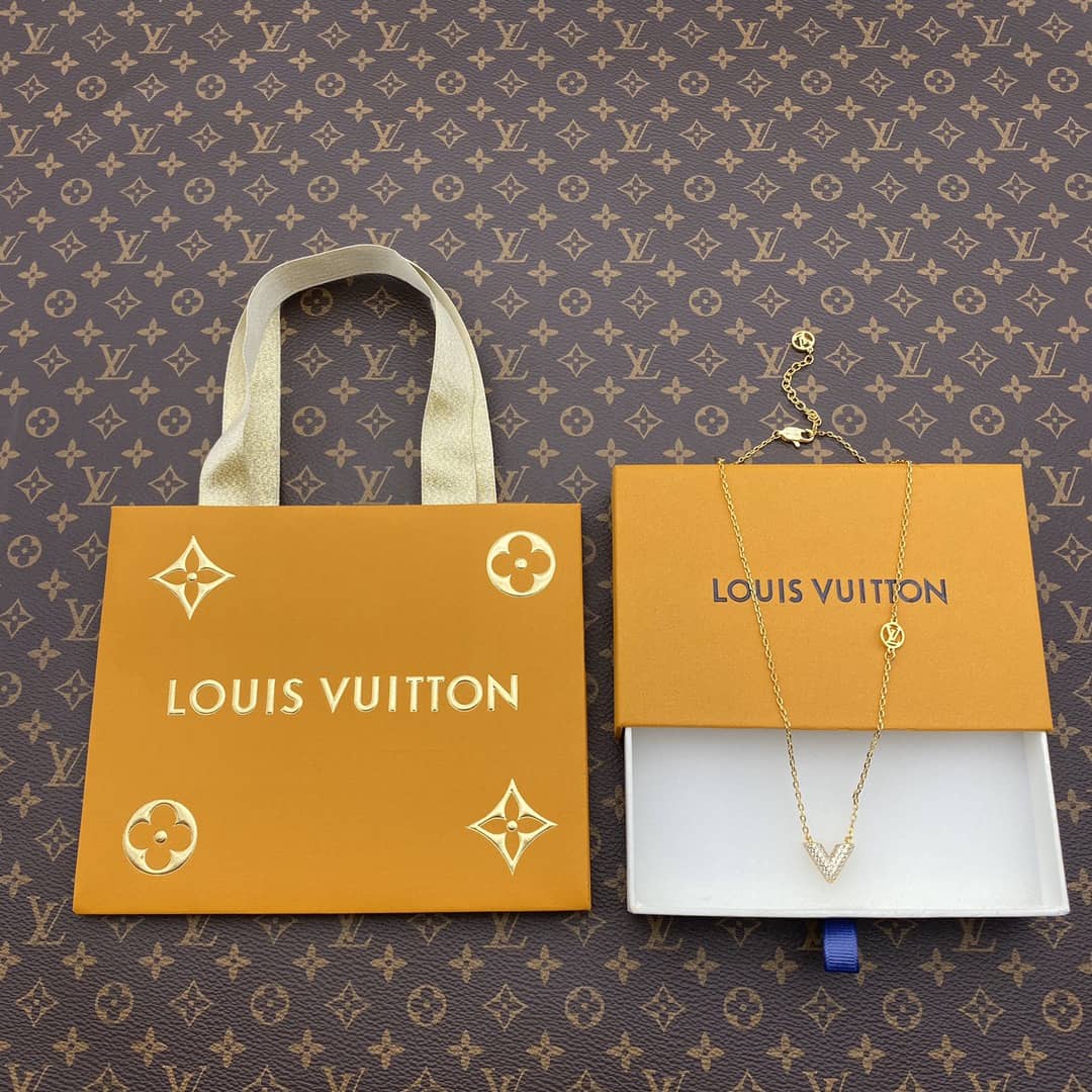 Fake Louis Vuitton Logo Necklace