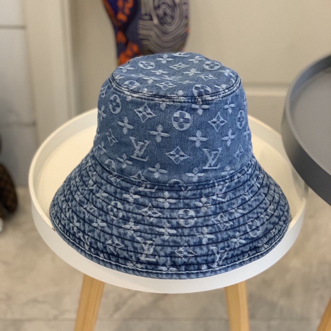 Monogram Big Brim Denim Hat