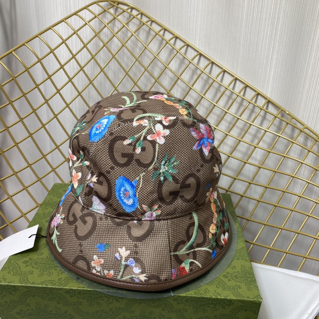 New colorful flower bucket hat
