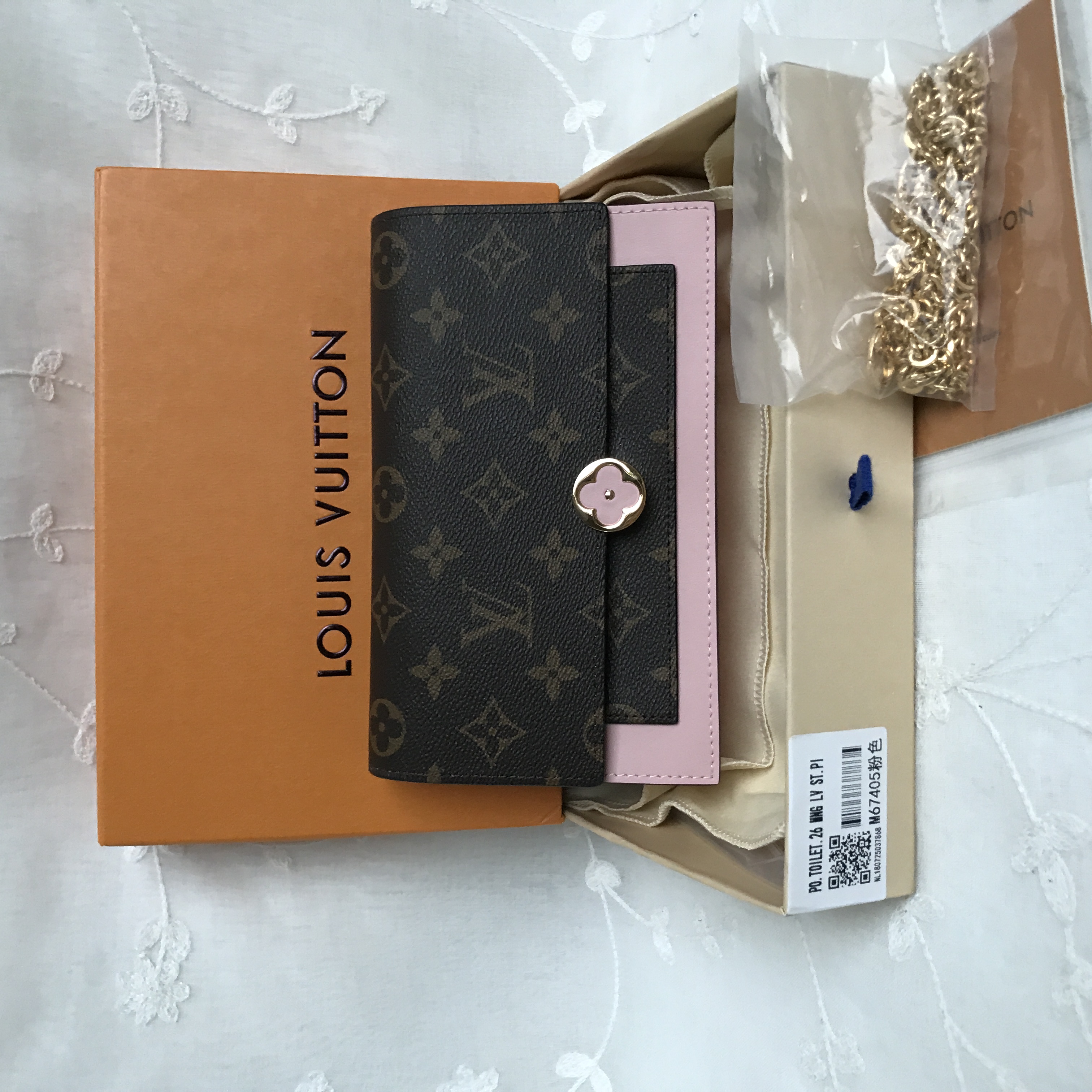 LV FLORE CHAIN WALLET M67404 M67405