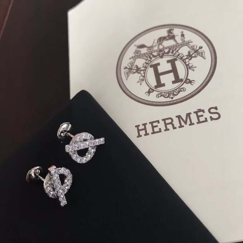 Hermès croisette earrings