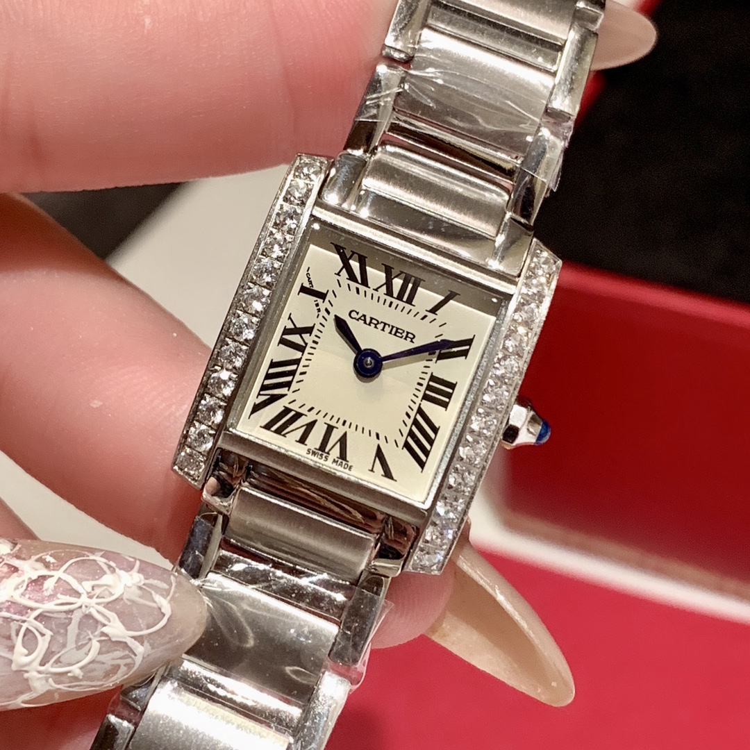 Cartier tank series W4TA0009 watch
