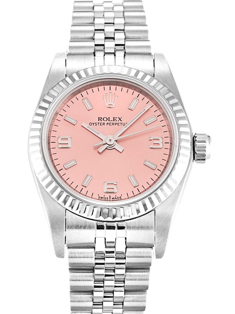 Replica Rolex Oyster Perpetual Lady 26mm Salmon Dial 76094