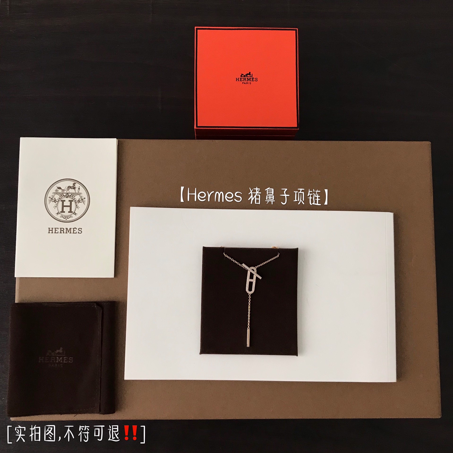 Hermès pig nose necklace