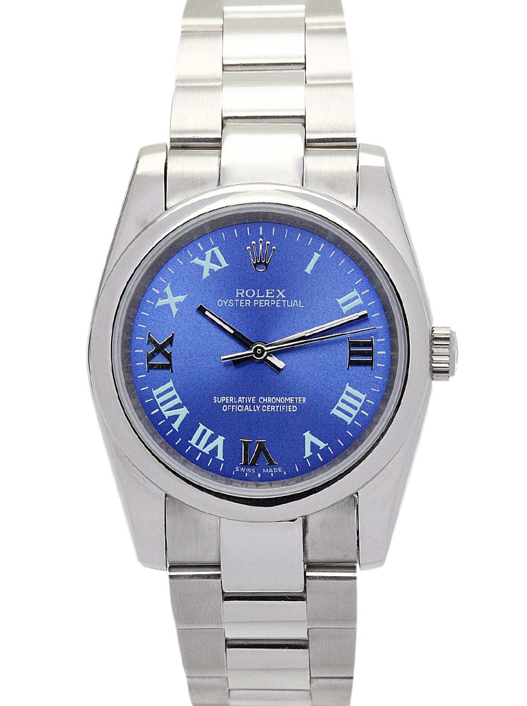 Replica Rolex Oyster Perpetual Lady 31mm Blue Dial 177200