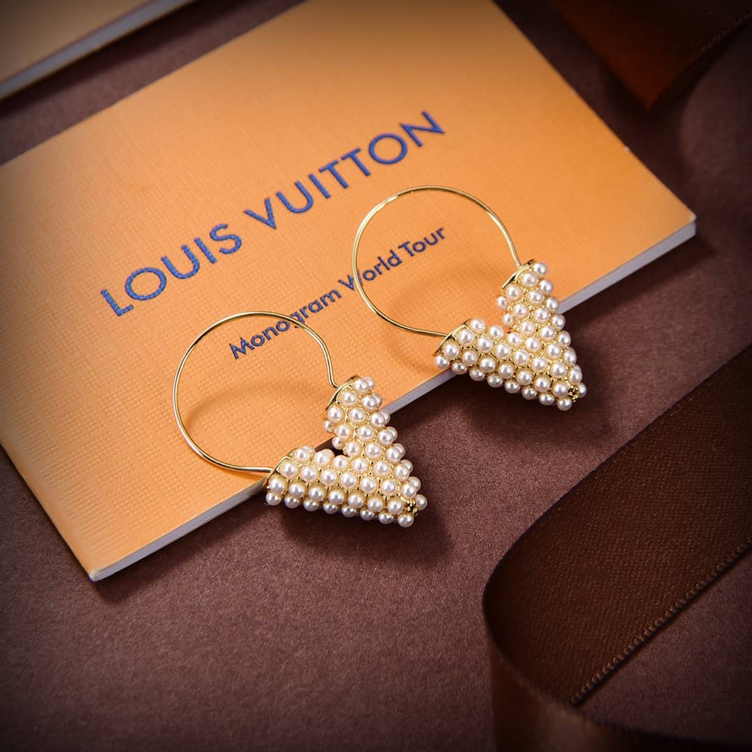 Knockoff Louis Vuitton Logo Earrings