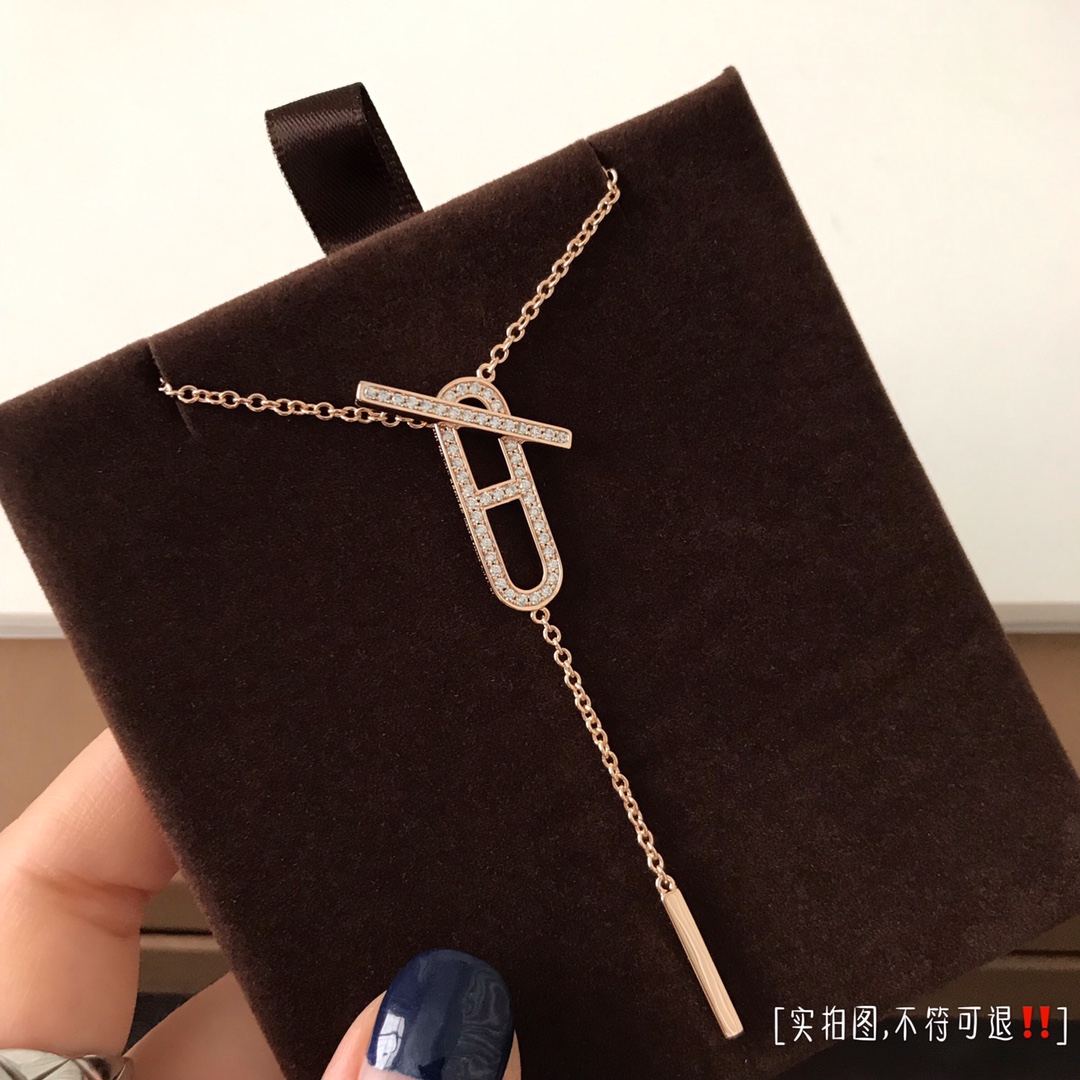 Hermès pig nose necklace