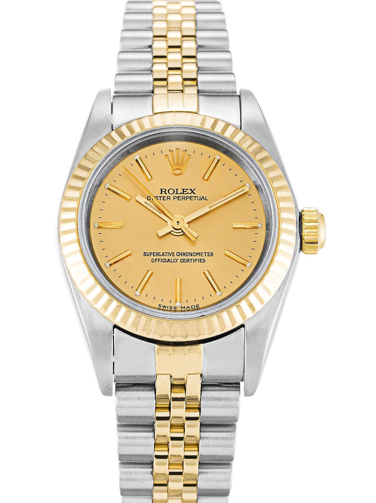 Replica Rolex Oyster Perpetual Lady 24mm Gold Dial 76193