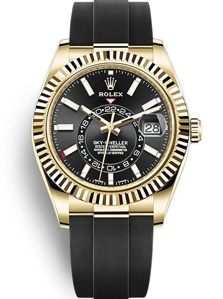 Replica Rolex Sky-Dweller 42mm Black Dial 326238