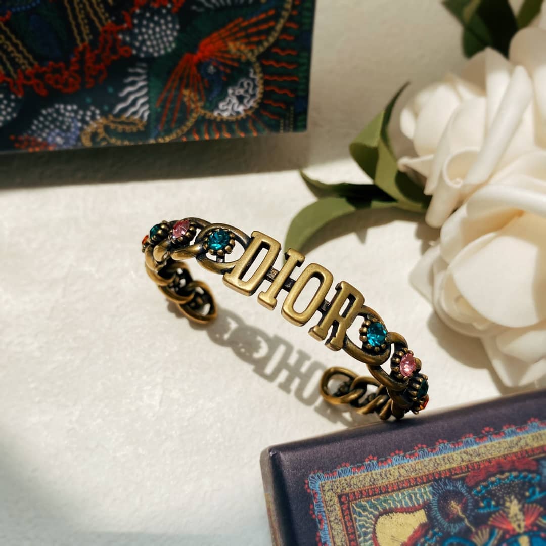 Fake Dior Logo Bracelet