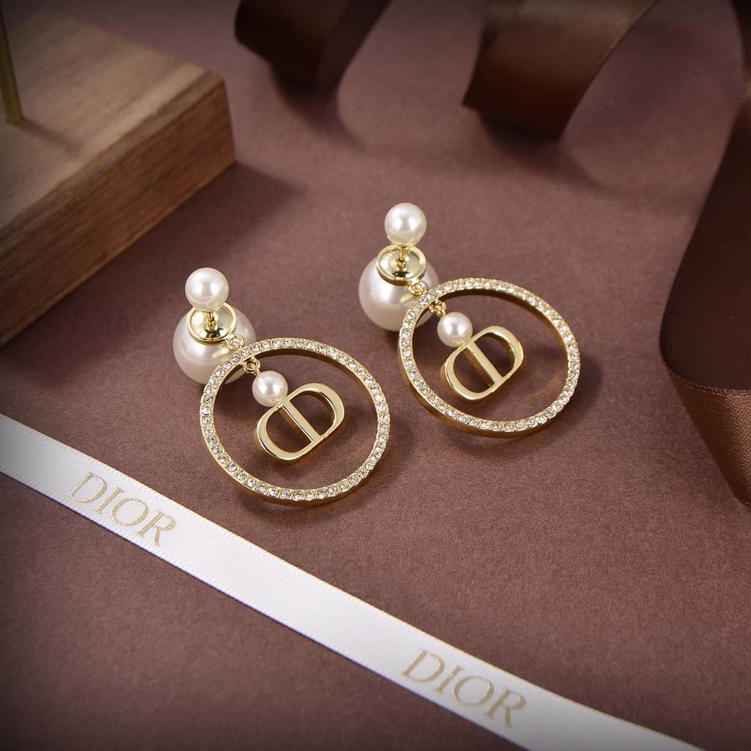 Knockoff Dior Logo Earrings