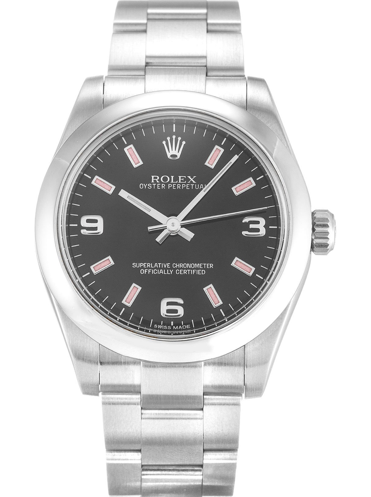 Replica Rolex Oyster Perpetual Lady 31mm Black Dial 177200