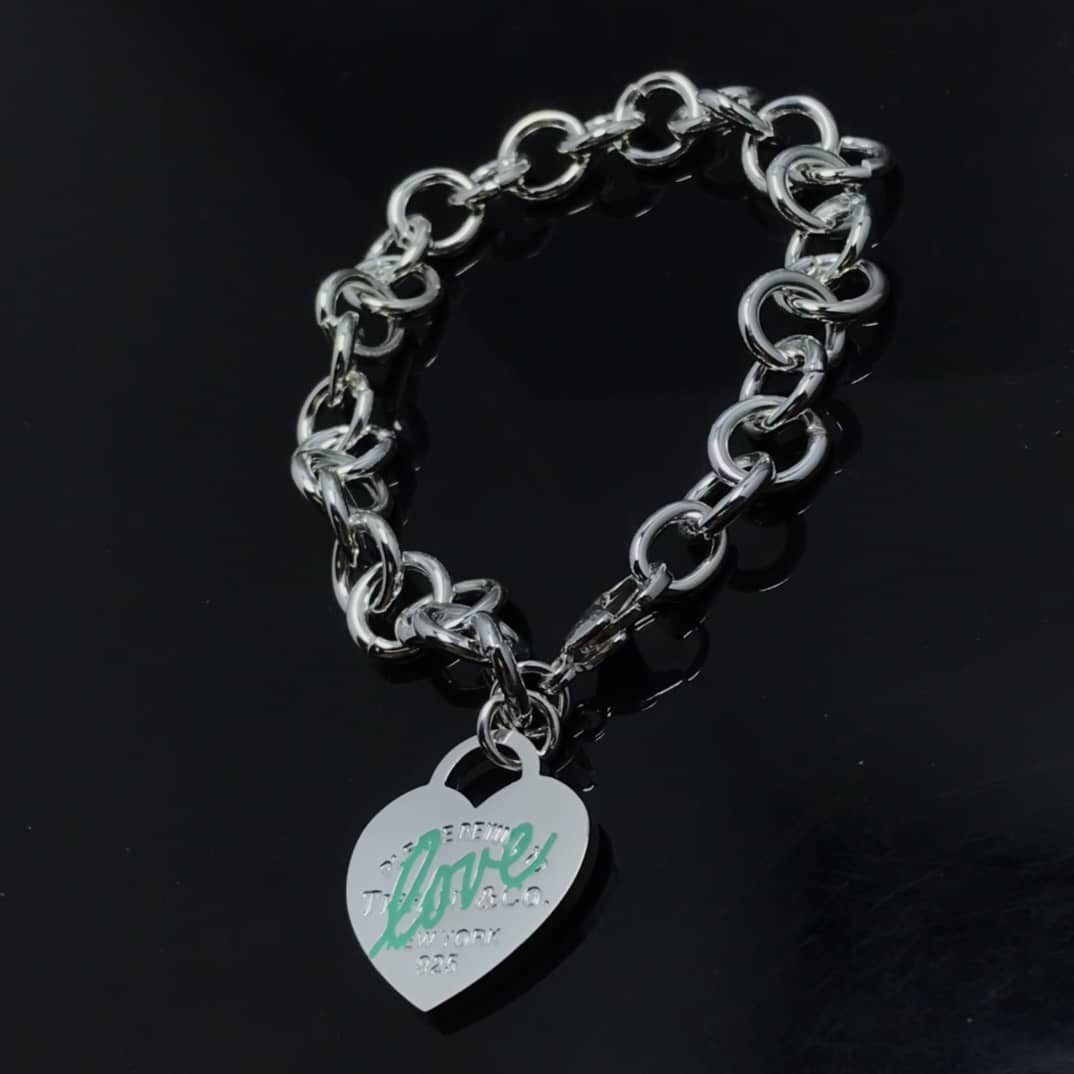Fake Tiffany Logo Bracelet