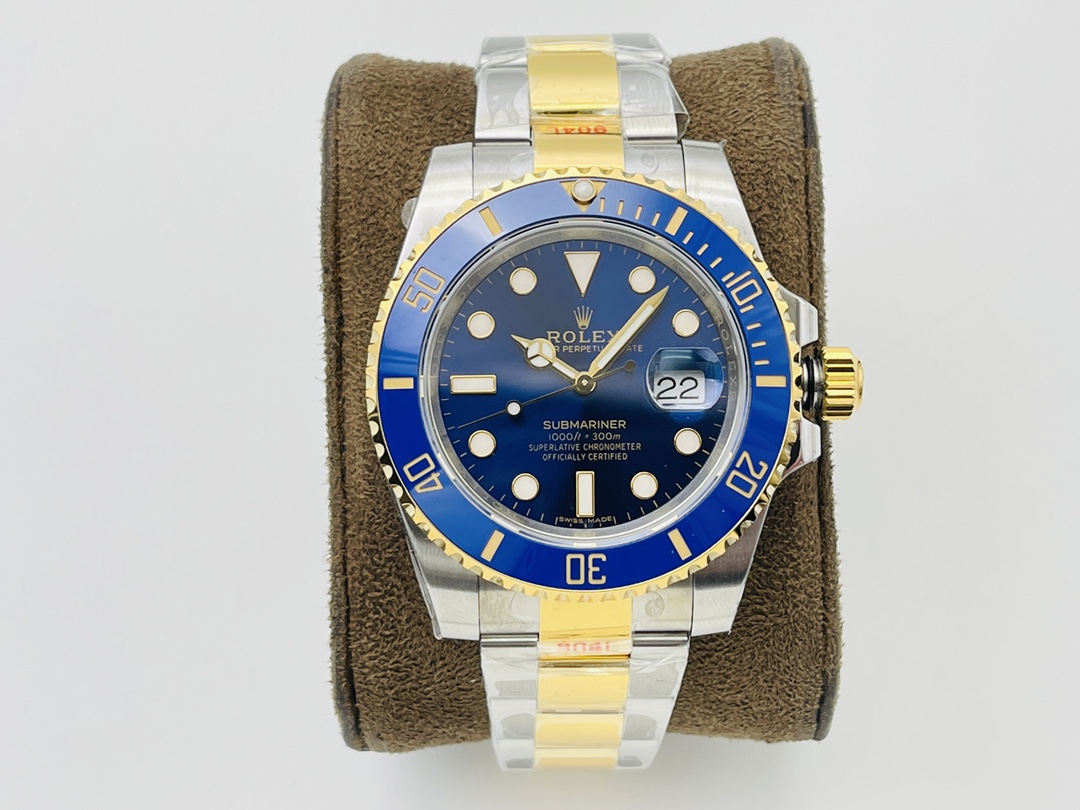 Rolex Submariner Date Two Tone Oyster Bracelet Men's Watch