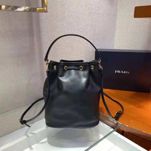 Prada Duet Leather Shoulder Bag