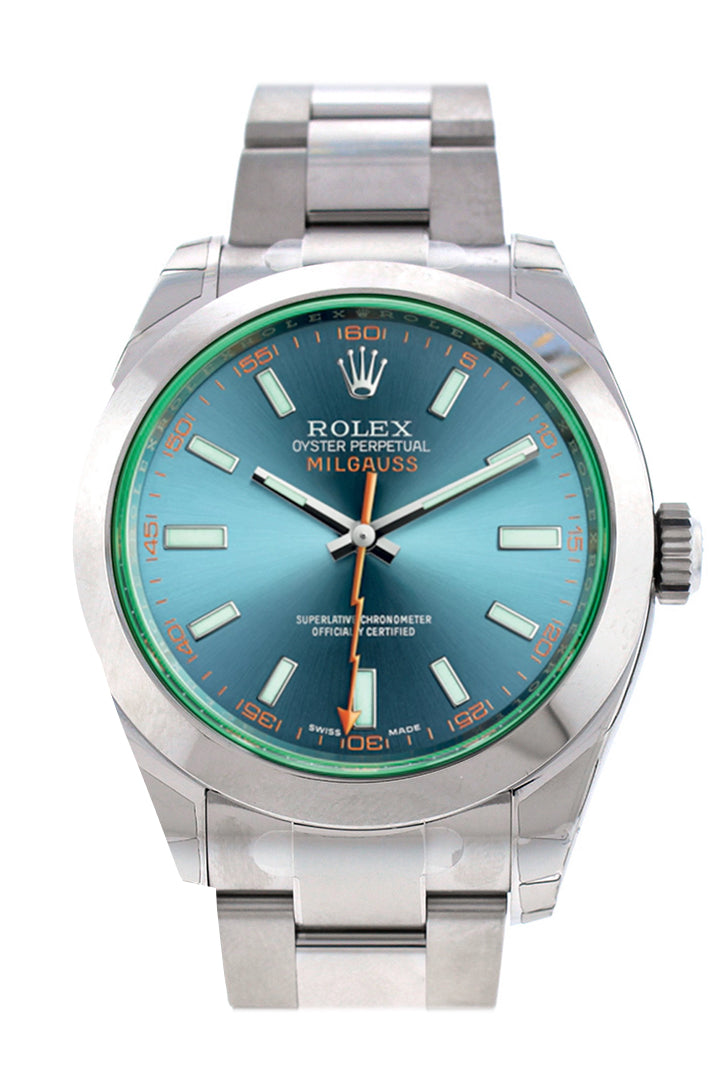 Rolex Milgauss Blue Dial Stainless Steel Men's Watch 116400GV