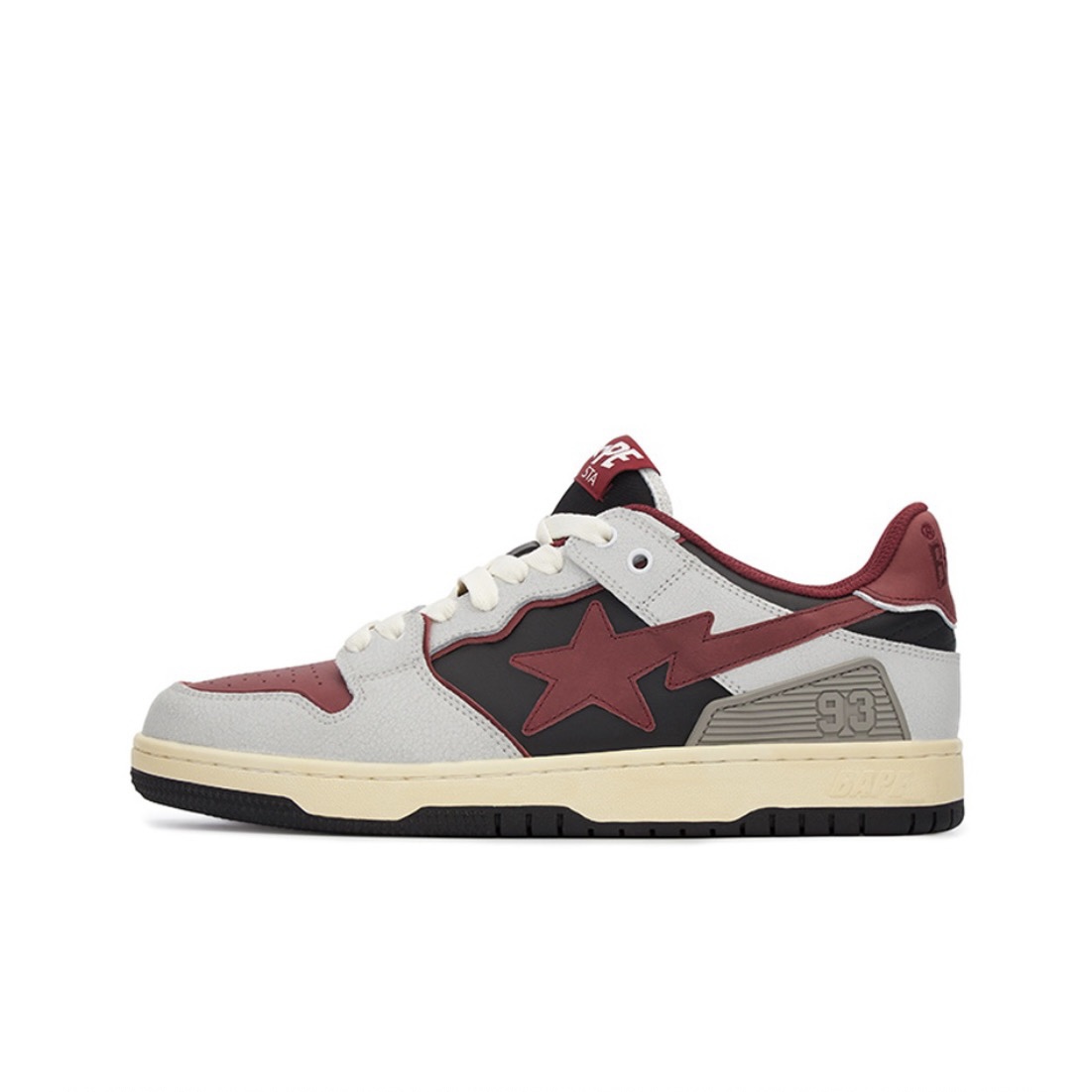 A BATHING APE BAPE SK8 STA VINTAGE WHITE RED 001FWI201021