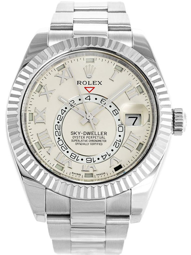 Replica Rolex Sky-Dweller 42mm Silver Dial 326939