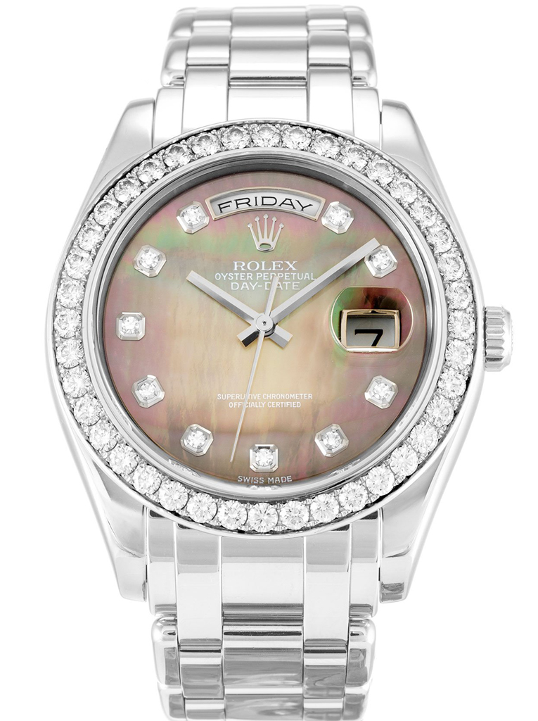 Replica Rolex Day-Date 36mm Mother of Pearl – Black Dial 18946