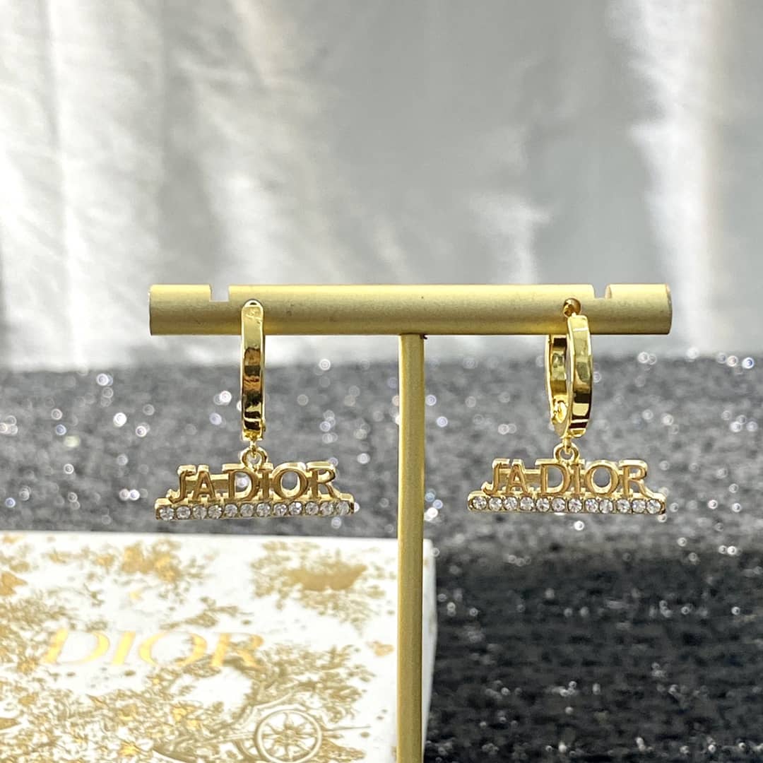 Knockoff Dior Logo Earrings