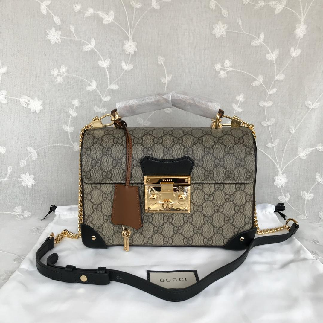 Gucci Padlock small bamboo shoulder bag 603221
