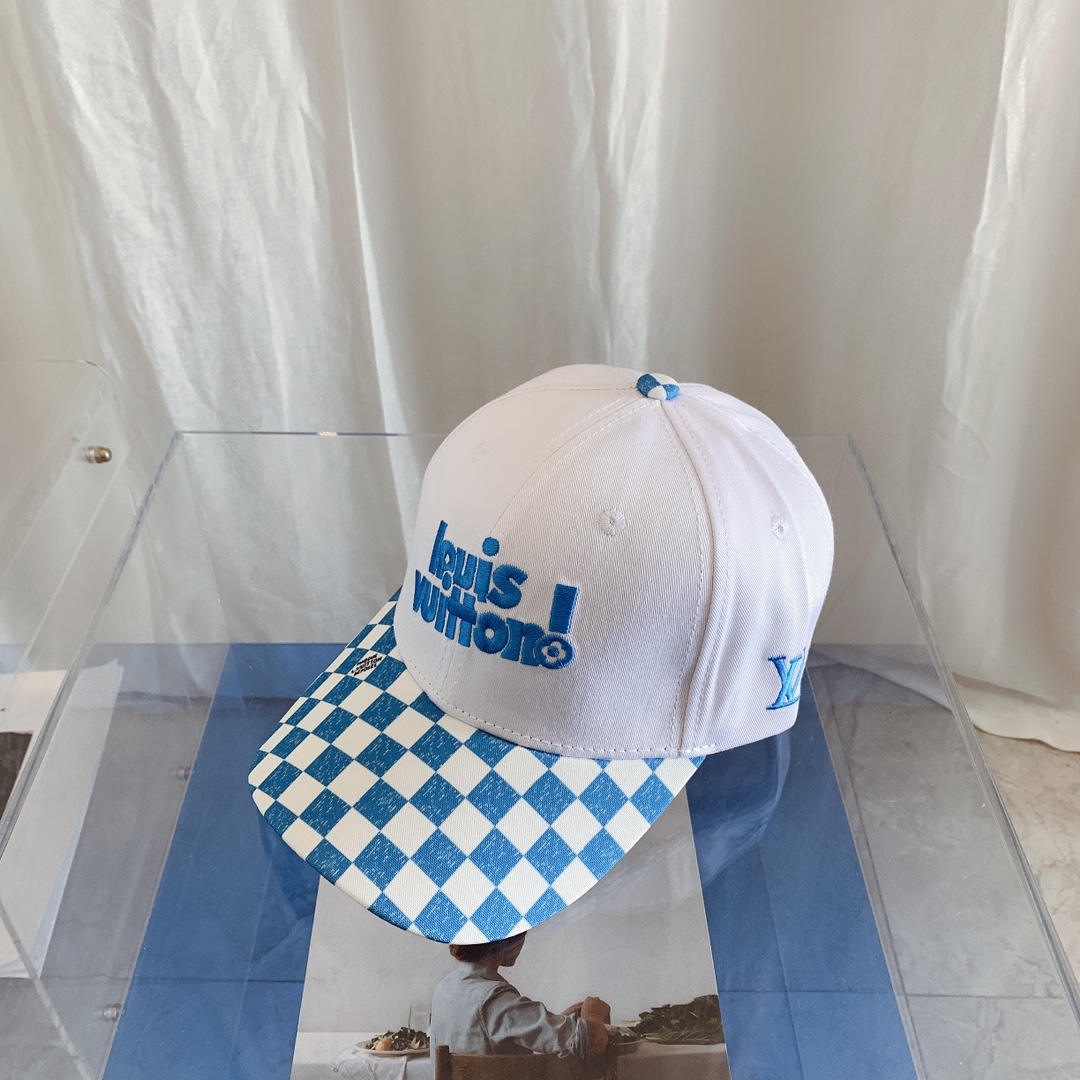 Plaid Embroidered Letter Baseball Cap