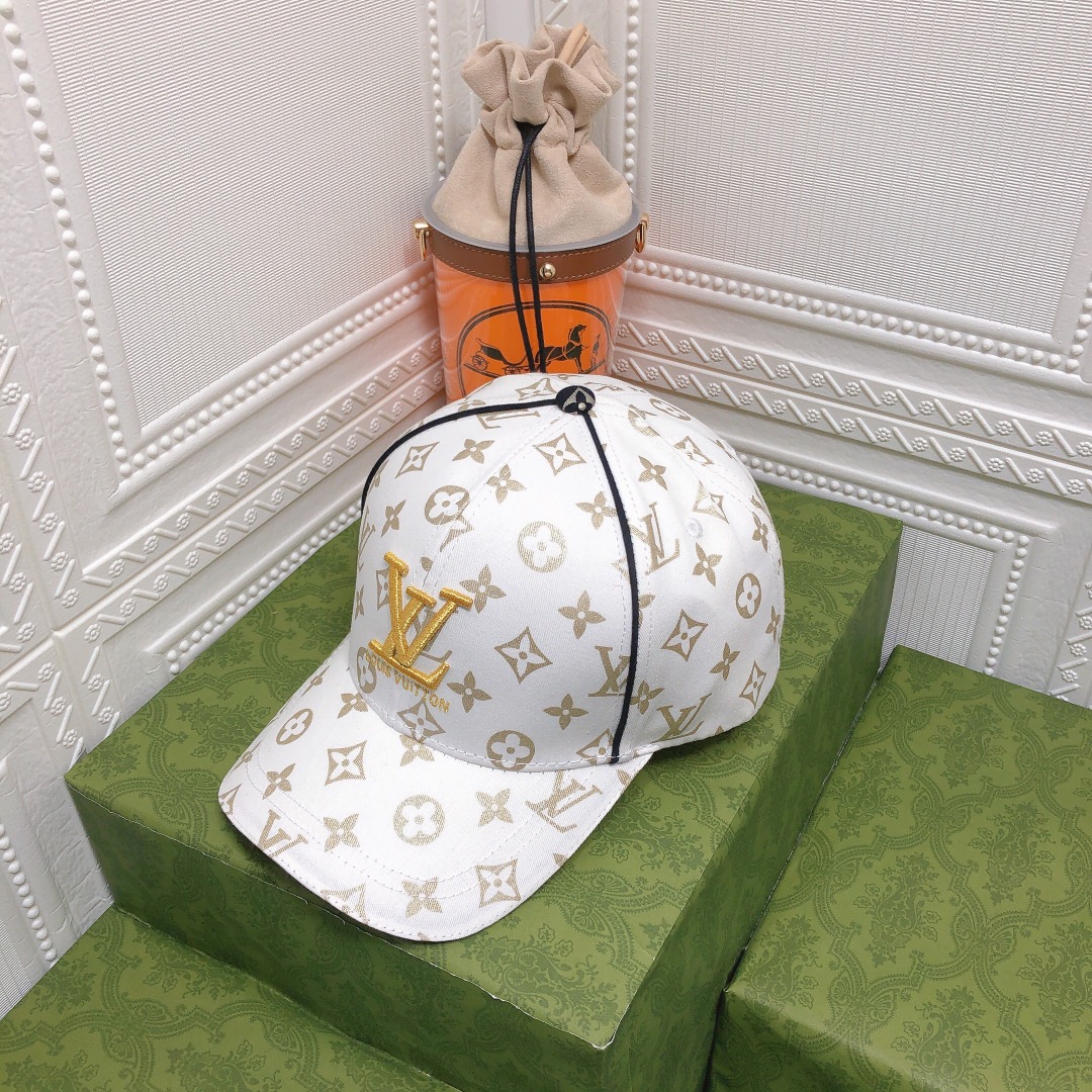 Monogram Embroidered Print Baseball Cap