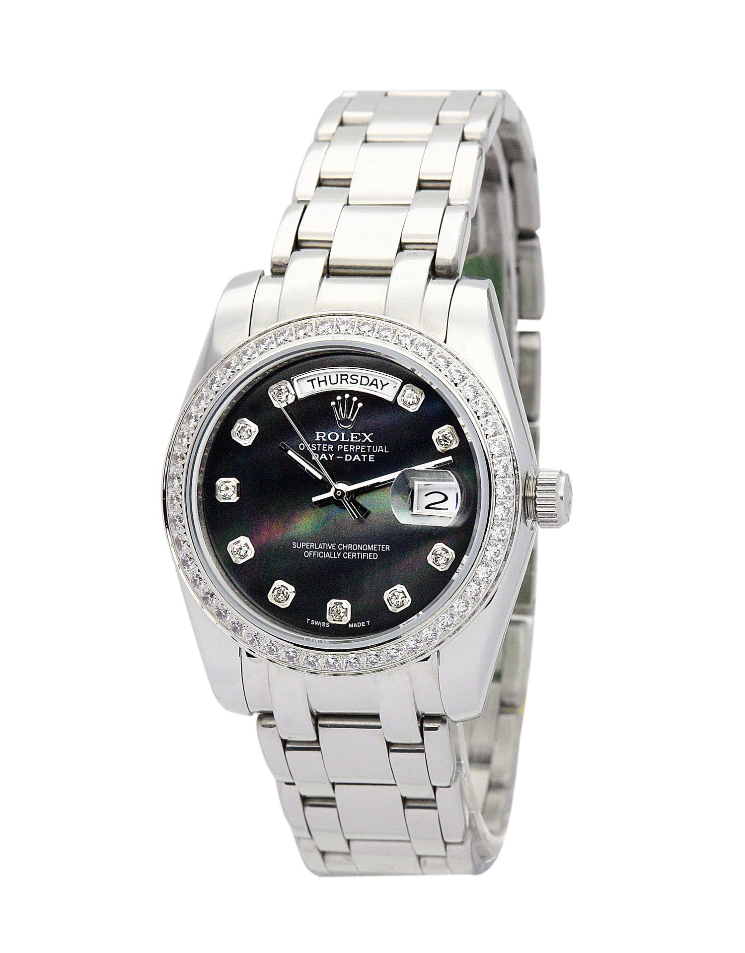 Replica Rolex Day-Date 36mm Black Dial 118346