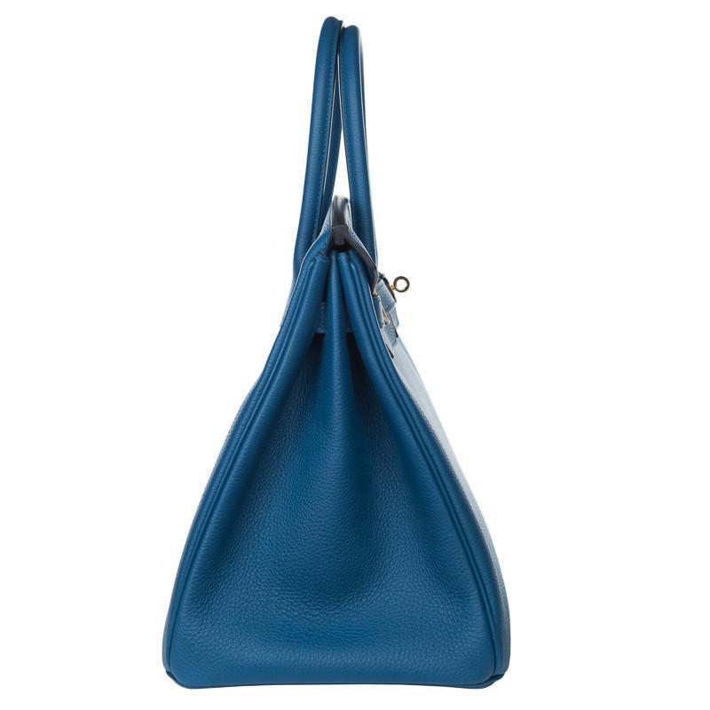 Hermès Birkin 35 Blue de Galice Gold Hardware